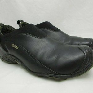Merrell Forecast Black Leather Moc Slip-On Shoes